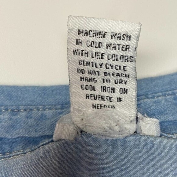 Prototype Button Shirt Womens Small Denim Style Long Sleeve - Picture 9 of 10